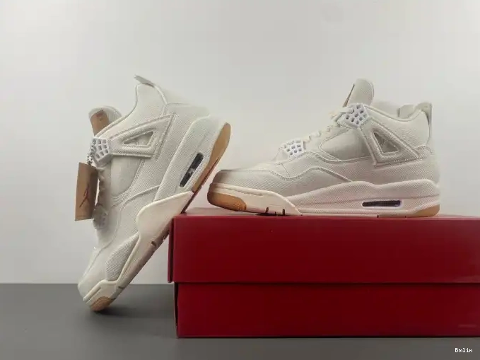 Bmlin Shoes Air Jordan 'White' 4 AO2571-100 x Levi's 0510